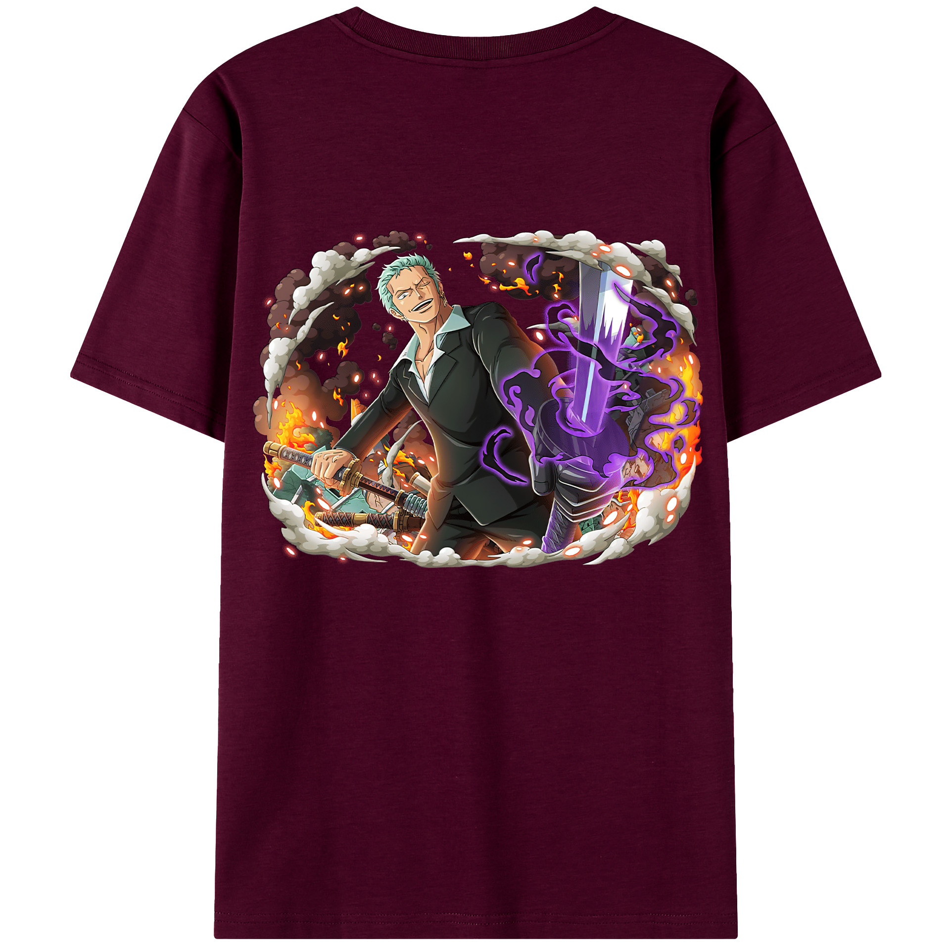 ワンピース ロロノア・ゾロ ONE PIECE Roronoa Zoro レディース半袖Tシャツ(バックプリント)